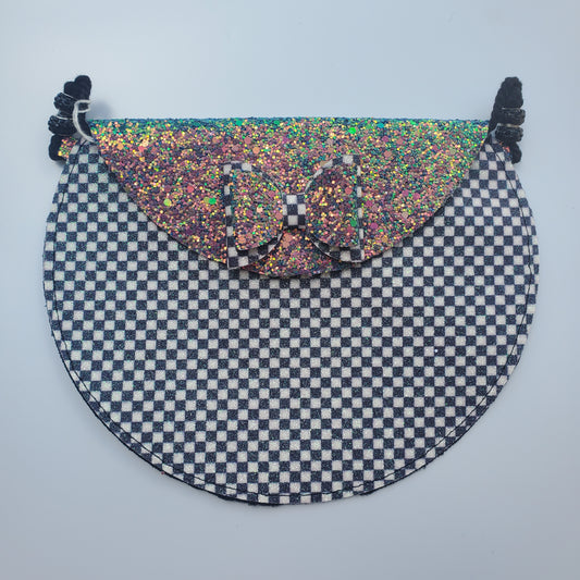 LO Glitter Checkers Purse