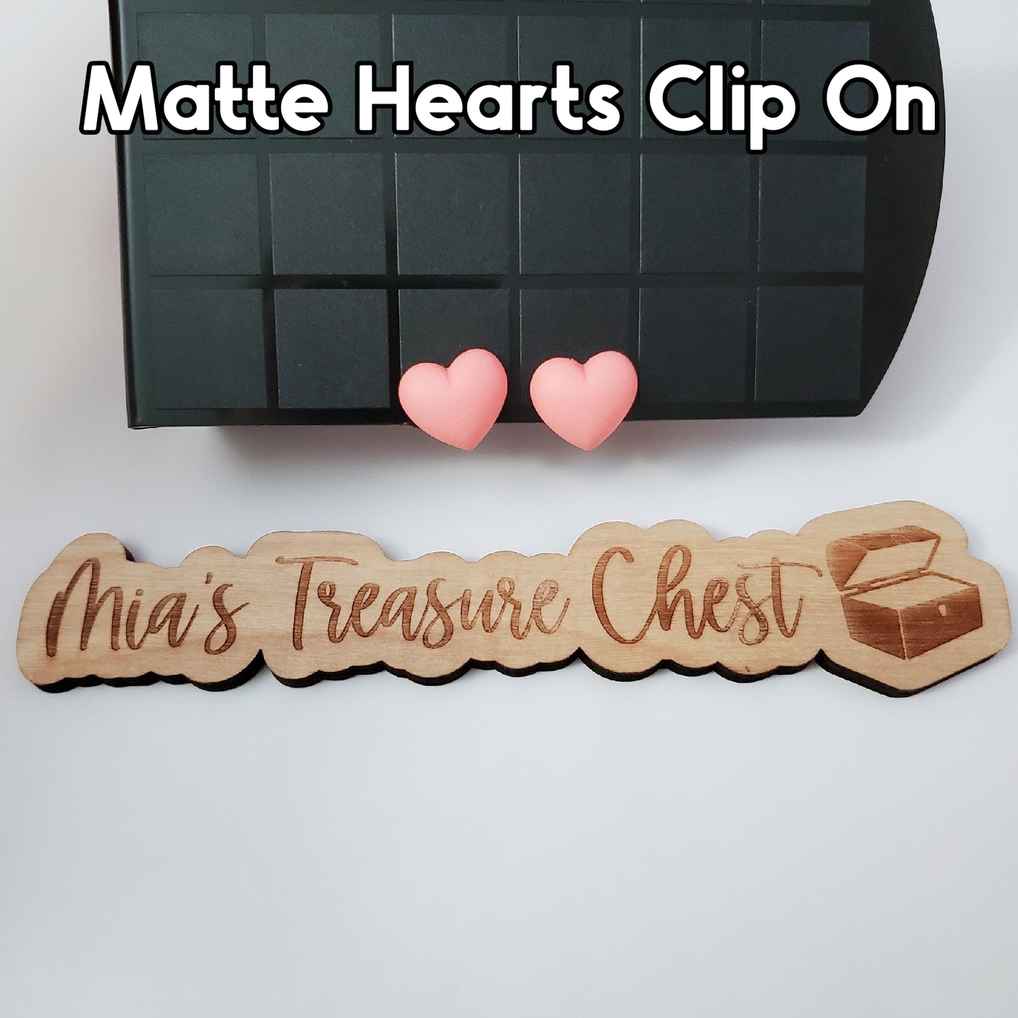 Matte Hearts - Clip On